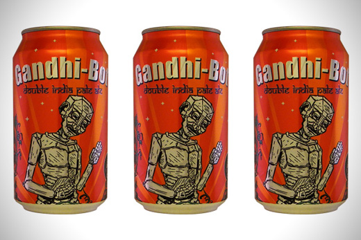 gandhi pic on beer can